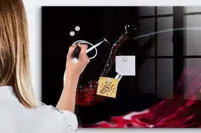 Tablica magnetyczna suchościeralna w wersji wino
