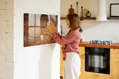 Tablica magnetyczna do pisania w kolorze starego drewna