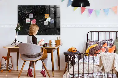 Tablica magnetyczna do pisania wzór czarny marmur