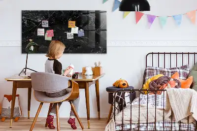 Tablica magnetyczna do pisania wzór czarny marmur