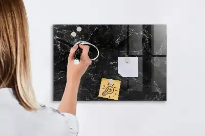 Tablica magnetyczna do pisania wzór czarny marmur