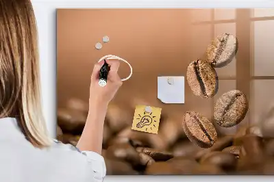 Tablica magnetyczna suchościeralna ziarna kawy