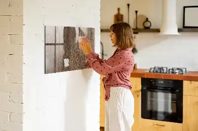 Tablica magnetyczna do pisania w kolorze ciemnego drewna