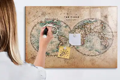 Mapa globu ziemskiego magnetyczna tablica do pisania