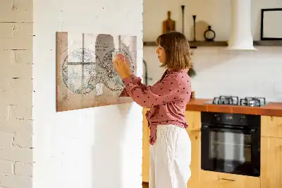 Mapa globu ziemskiego magnetyczna tablica do pisania