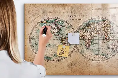 Mapa globu ziemskiego magnetyczna tablica do pisania