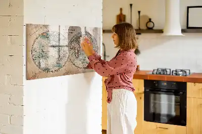 Mapa globu ziemskiego magnetyczna tablica do pisania