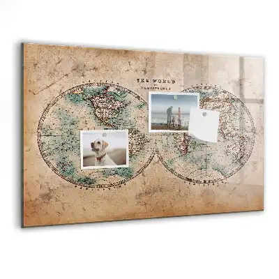 Mapa globu ziemskiego magnetyczna tablica do pisania