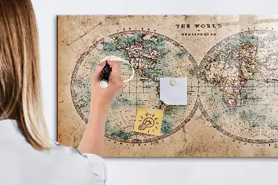 Mapa globu ziemskiego magnetyczna tablica do pisania