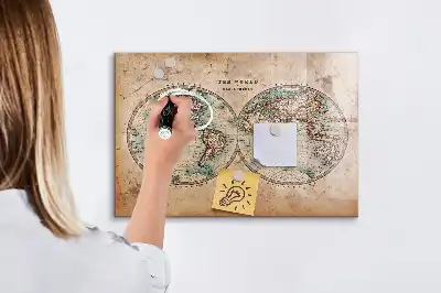 Mapa globu ziemskiego magnetyczna tablica do pisania