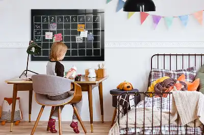 Tablica magnetyczna suchościeralna z nadrukiem planu lekcji