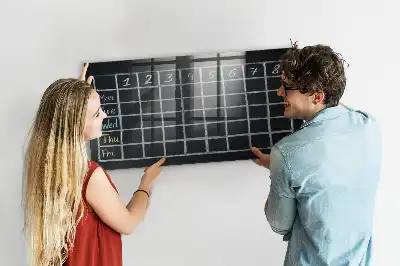 Tablica magnetyczna suchościeralna z nadrukiem planu lekcji