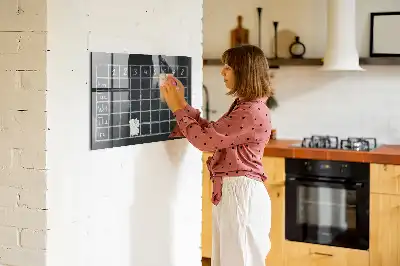 Tablica magnetyczna suchościeralna z nadrukiem planu lekcji
