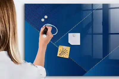 Tablica magnetyczna suchościeralna z motywem dekoracyjnej abstrakcji