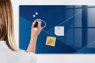 Tablica magnetyczna suchościeralna z motywem dekoracyjnej abstrakcji