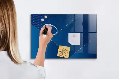 Tablica magnetyczna suchościeralna z motywem dekoracyjnej abstrakcji