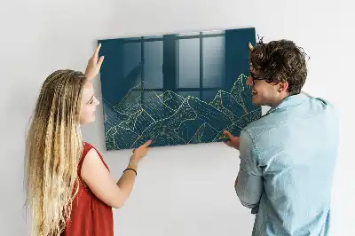 Tablica magnetyczna do pisania wzór szkic gór
