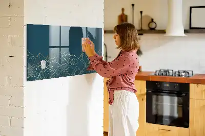 Tablica magnetyczna do pisania wzór szkic gór
