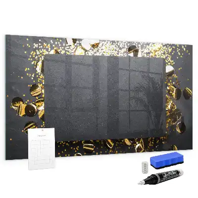 Tablica magnetyczna do pisania wzór złote konfetti