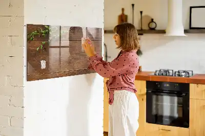 Tablica magnetyczna do pisania z ramą w stylu rustykalnego drewna