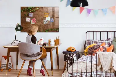 Tablica magnetyczna do pisania z ramą w stylu rustykalnego drewna