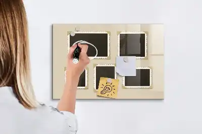 Tablica magnetyczna do pisania w ramce w stylu retro