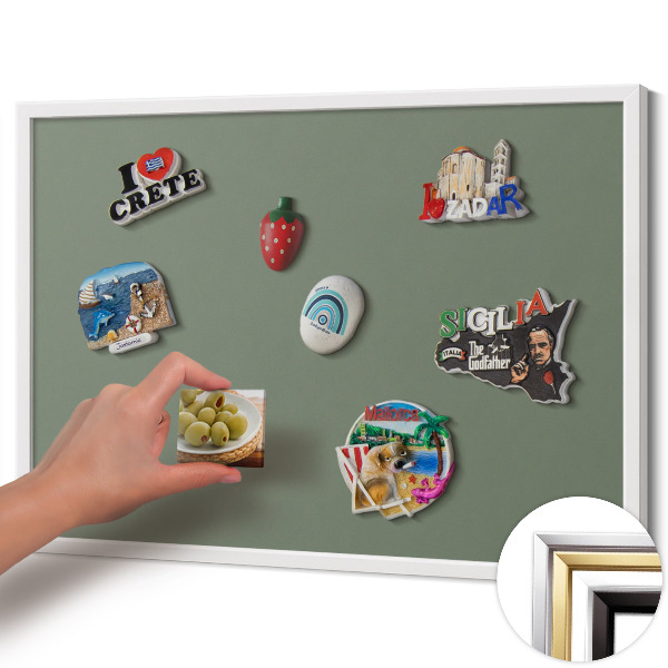 Tablica na magnesy z podróży Kolor oliwkowy