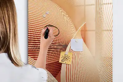 Tablica magnetyczna suchościeralna z wzorem abstrakcji fal