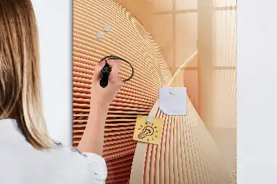 Tablica magnetyczna suchościeralna z wzorem abstrakcji fal