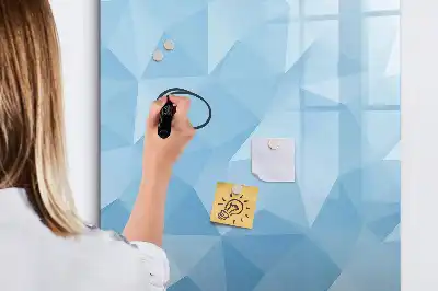 Tablica magnetyczna suchościeralna z motywem abstrakcji trójkątów