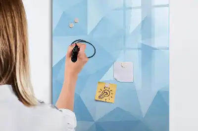 Tablica magnetyczna suchościeralna z motywem abstrakcji trójkątów