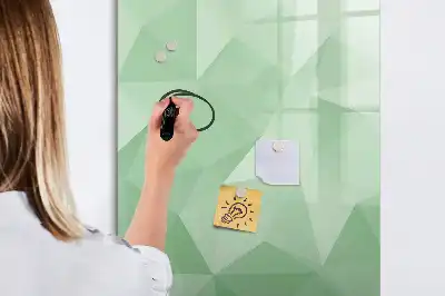 Tablica magnetyczna suchościeralna z motywem abstrakcji trójkątów