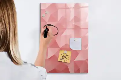 Tablica suchościeralna magnetyczna z wzorem abstrakcyjne trójkąty
