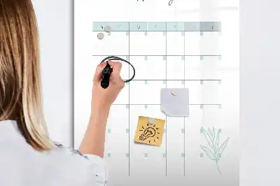 Tablica suchościeralna magnetyczna planer miesięczny