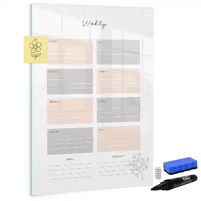 Tablica magnetyczna suchościeralna planer tygodniowy