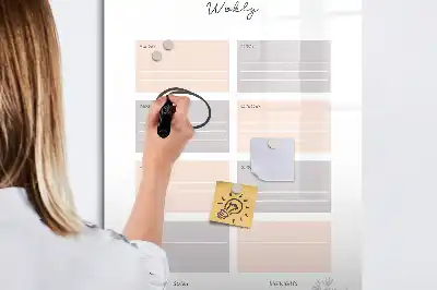 Tablica magnetyczna suchościeralna planer tygodniowy