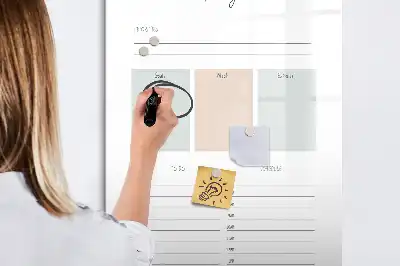 Tablica suchościeralna magnetyczna planer na dziś