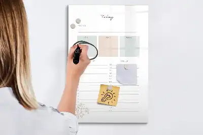 Tablica suchościeralna magnetyczna planer na dziś