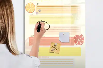 Tablica magnetyczna suchościeralna planer menu