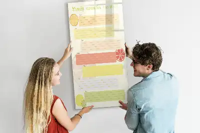 Tablica magnetyczna suchościeralna planer menu