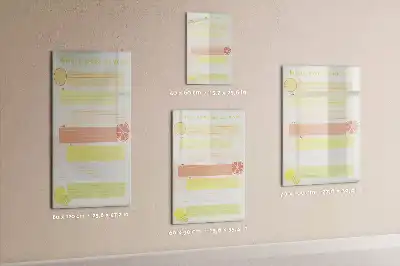 Tablica magnetyczna suchościeralna planer menu