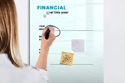 Tablica suchościeralna magnetyczna planer finansowy