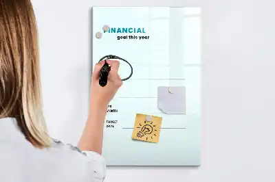 Tablica suchościeralna magnetyczna planer finansowy