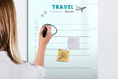 Tablica suchościeralna magnetyczna planer podróży