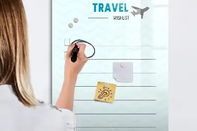 Tablica suchościeralna magnetyczna planer podróży