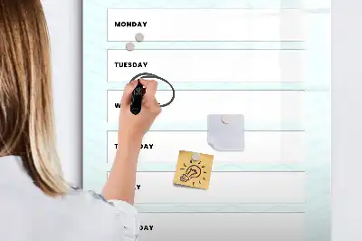 Tablica magnetyczna suchościeralna planer tygodniowy