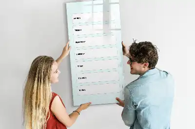 Tablica magnetyczna suchościeralna planer tygodniowy