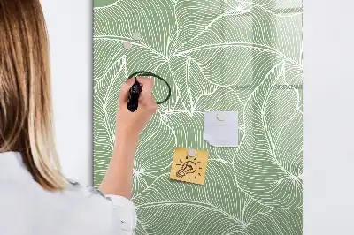 Tablica magnetyczna suchościeralna wzór z dużymi liśćmi