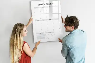 Tablica magnetyczna suchościeralna planer tygodniowy