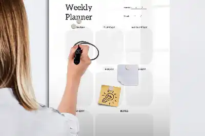 Tablica suchościeralna magnetyczna planer tygodniowy